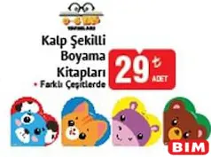 0-6 YAŞ YAYINLARI KALP ŞEKİLLİ BOYAMA KİTAPLARI ADET fiyat ve kampanya bilgisi